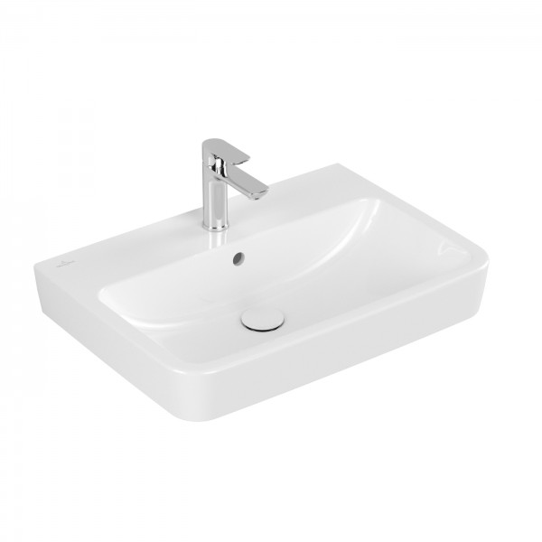 Villeroy & Boch O.novo Waschbecken, 650 x 460 x 175 mm, Weiß Alpin AntiBac CeramicPlus, mit Überlauf