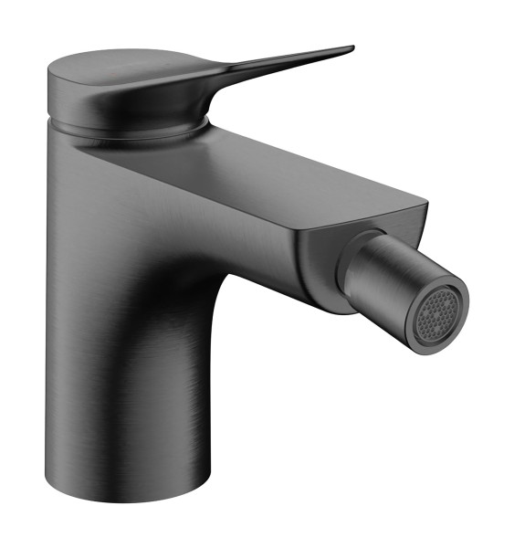 Hansgrohe Vivenis Einhebel-Bidetmischer mit Zugstangen-Ablaufgarnitur, Brushed Black Chrome, 7520034