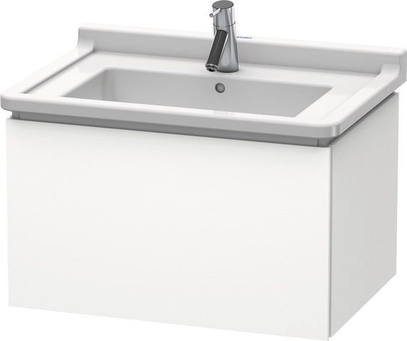 Duravit L-Cube Waschtischunterbau wandhängend Weiß Supermatt 670x469x408 mm - LC616408484