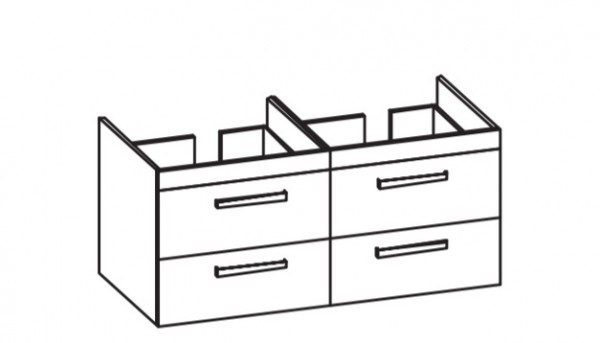 Artiqua 411 Waschtischunterschrank für Starck 3 033213 Weiß Hochglanz, 411-WU4L-D11-7016-68