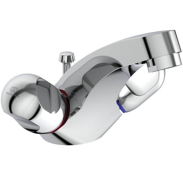 Ideal Standard Zweigriff-Waschtischarmatur Alpha, mit Ablaufgarnitur,