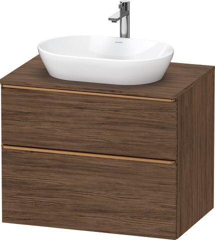Duravit D-Neo Konsolenwaschtischunterbau wandhängend Nussbaum dunkel Matt 800x550x664 mm - DE4967004