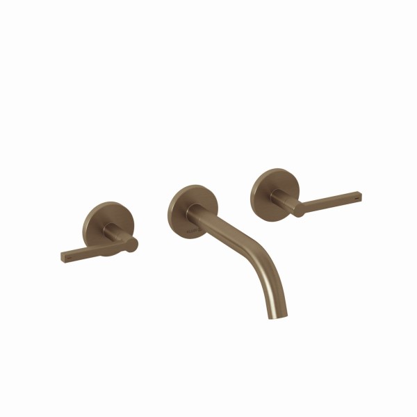 Kludi NOVA FONTE 3-Loch-Waschtisch PURISTIC Unterputz-Wandmontage 180 mm Brushed B, 20144N115