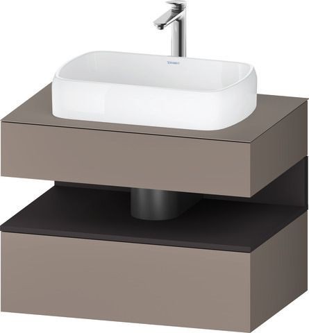 Duravit Qatego Konsolenwaschtischunterbau wandhängend Basalt Matt 800x550x600 mm - QA4730080430000