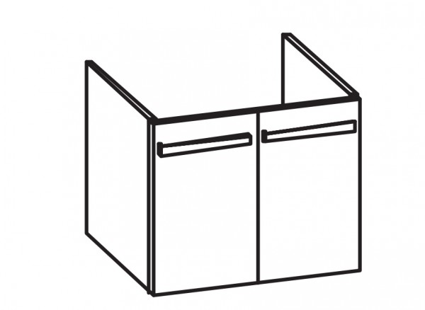 Artiqua 413 Waschtischunterschrank für Acanto Slim 500640 Graphit Struktur quer, 413-WU2T-K176-7070-