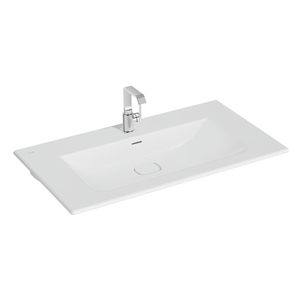 VitrA New Metropole Möbelwaschtisch wandgebunden rechteckig 100 x 53 cm mit Hahnloch,7539B401-7210