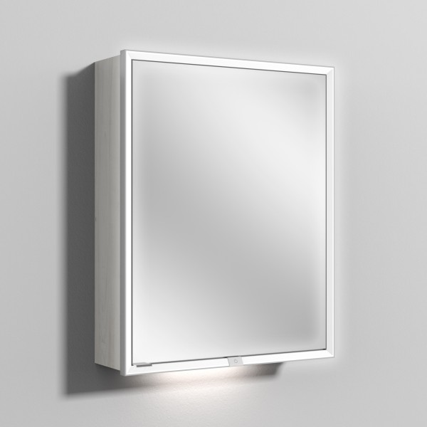 Sanipa Reflection Spiegelschrank MILO 60 mit LED-Beleuchtung, Linde-Hell, AU03155