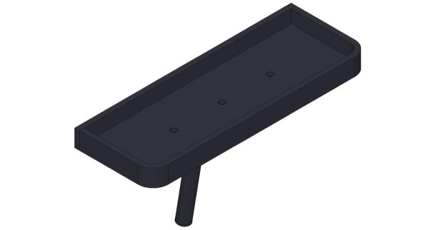 Giese Dusch Konsole mit Glasabzieher schwarz matt mit Schichtstoff (HPL) in schwarz , 30829-14