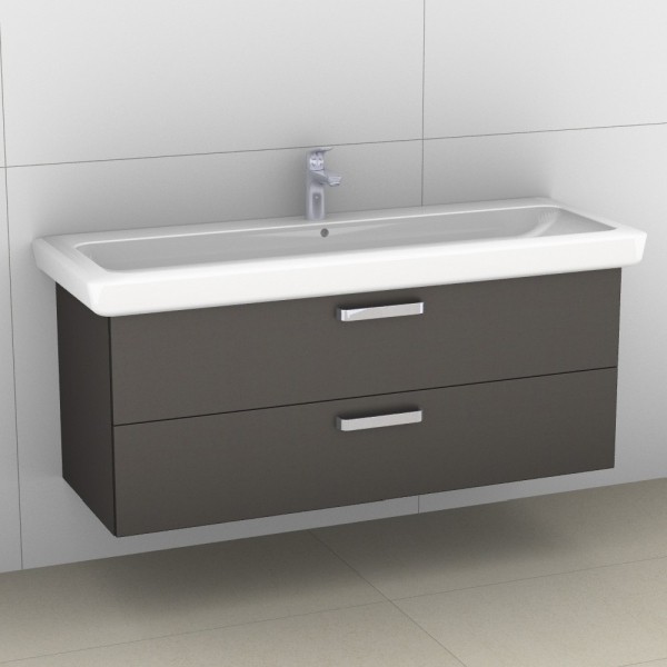 Artiqua 413 Waschtischunterschrank für IT! 121930, 121933, 121935 Stahlgrau Metallic, 413-WU2L-K118-