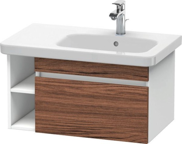 Duravit DuraStyle Waschtischunterbau wandhängend Nussbaum dunkel & Weiß Matt 730x448x398 mm - DS6393