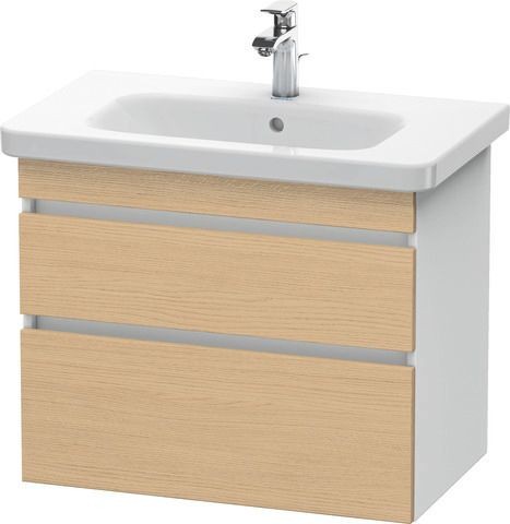 Duravit DuraStyle Waschtischunterbau wandhängend Natur Eiche & Weiß Matt 730x448x610 mm - DS64810301
