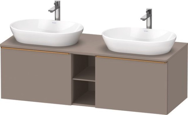 Duravit D-Neo Konsolenwaschtischunterbau wandhängend Basalt Matt 1400x550x459 mm - DE4950B04430000