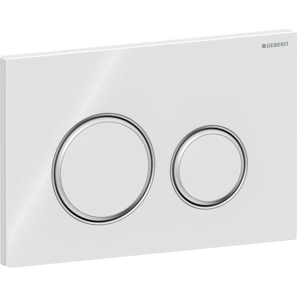 Geberit Betätigungsplatte Sigma21, für 2-Mengen-Spülung Glas weiß, 115884SI1