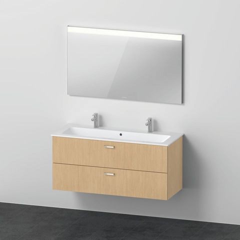 Duravit XBase Möbelwaschtisch mit Waschtischunterbau und Spiegel 1230x490x2000 mm - XB0066030300000