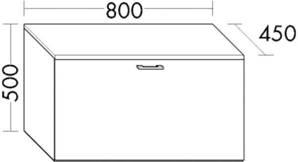 Burgbad Rollcontainer rc40 System PG2 485x800x420 Eiche Tabak, RCAK080F4101