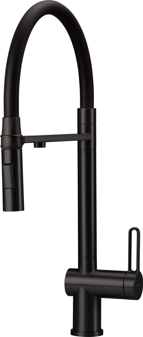 Neuesbad Spültischarmatur Mit Flexible Auslauf, 2-Funktion Spray Und Water Filter Anschluss, Schwarz NB1DEBRMN75M1