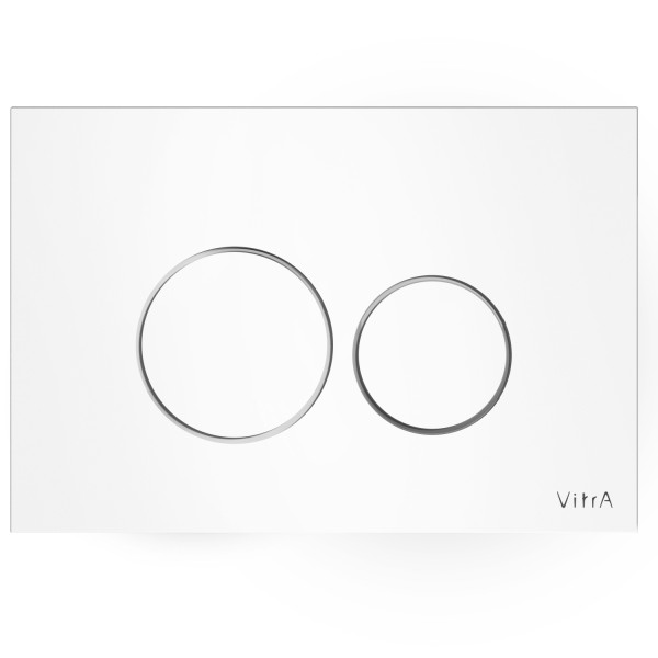 VitrA Origin WC-Betätigungsplatte für 2?Mengen?Spülung Glas Weiß,740-1600