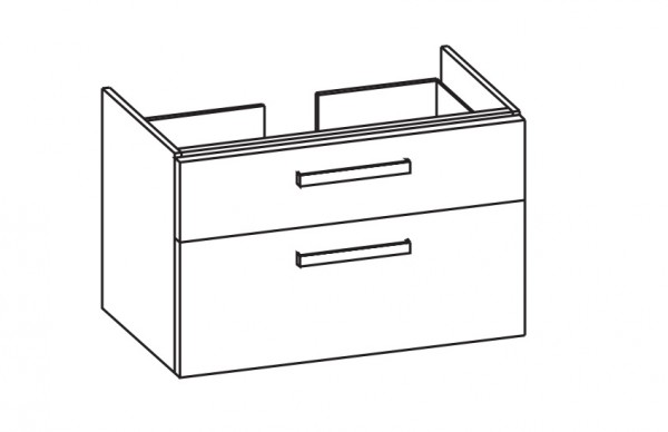 Artiqua 413 Waschtischunterschrank für Renova Plan 122185, 122188 Stahlgrau, 413-WU2L-3-K10-7142-88