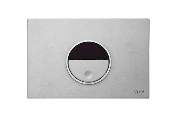 VitrA Pro WC-Betätigungsplatte Touch-Free für 2?Mengen?Spülung Edelstahl Chrom Matt,762-1440