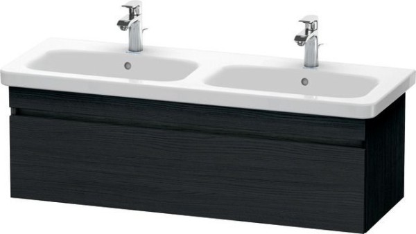 Duravit DuraStyle Waschtischunterbau wandhängend Eiche Schwarz Matt 1230x448x398 mm - DS639801616