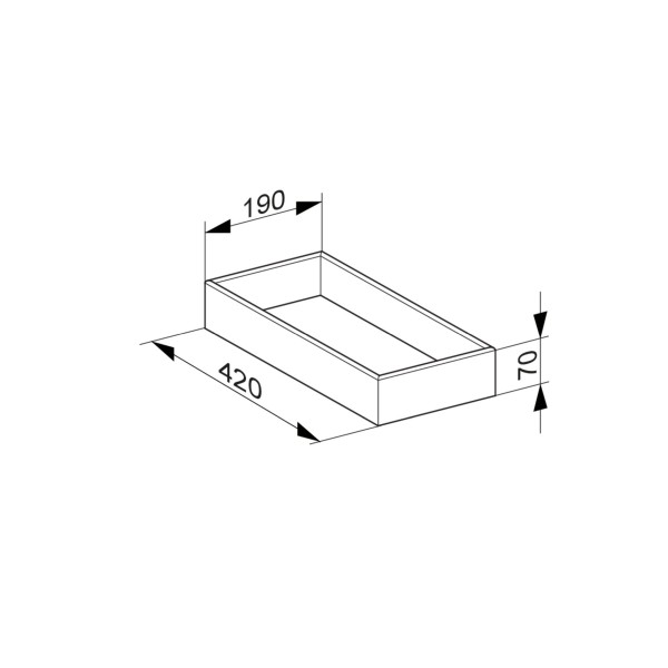 Keuco Aufbewahrungsbox Edition 11 31300, B: 190, H: 60, T: 420 mm