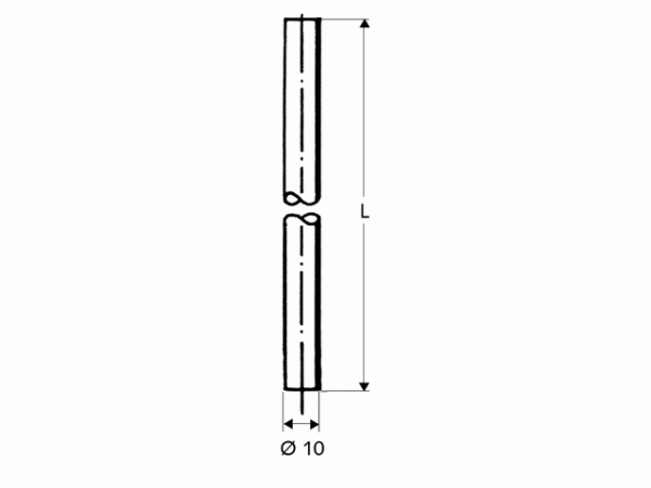 Schell Kupferrohr glatt d:10mm 300mm chrom