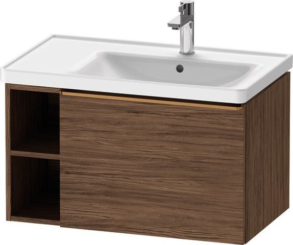 Duravit D-Neo Waschtischunterbau wandhängend Nussbaum dunkel Matt 784x452x440 mm - DE4257004210000