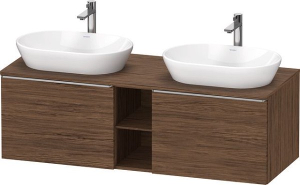 Duravit D-Neo Konsolenwaschtischunterbau wandhängend Nussbaum dunkel Matt 1400x550x459 mm - DE4950B7