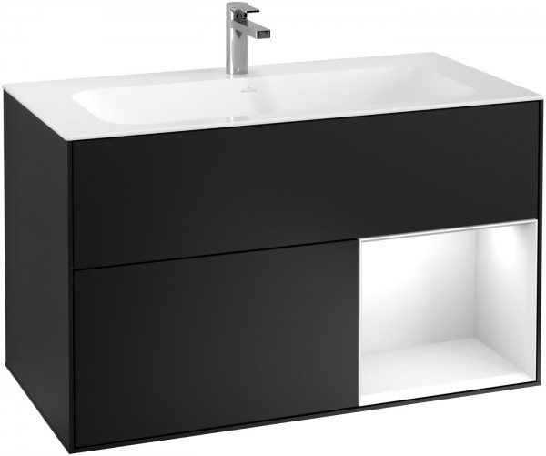 Villeroy & Boch Waschtischunterschrank Finion F04 996x591x498mm mit Regalelement , F040GFPD