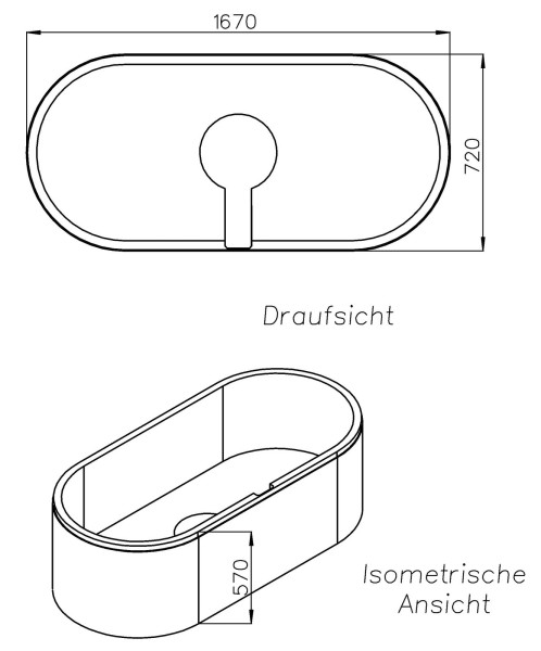 Neuesbad Wannenträger für Kaldewei Classic Duo Nr.113 170x75 oval
