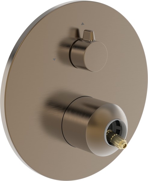 Hansa FM-Set f. zwei Abgänge HANSA 8260, Rosette rund Bronze gebürstet, 8260902081