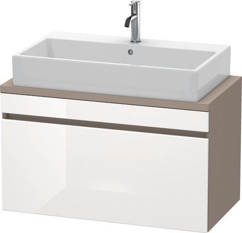 Duravit DuraStyle Konsolenwaschtischunterbau wandhängend Weiß & Basalt Hochglanz & Matt 900x478x512