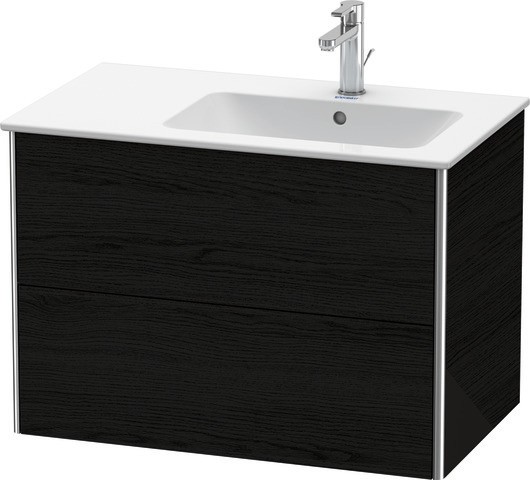 Duravit XSquare Waschtischunterbau wandhängend Eiche Schwarz Matt 810x478x560 mm - XS417701616