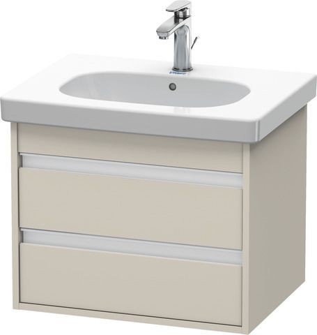 Duravit Ketho Waschtischunterbau wandhängend Taupe Matt 600x455x480 mm - KT665009191