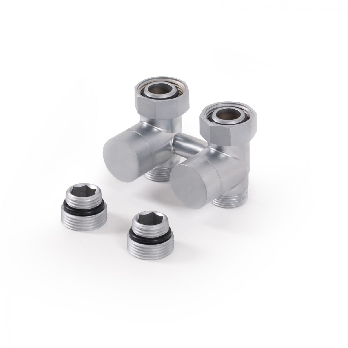 Terma Absperr-Verbunddurchgangsventil 50mm SC GW 3/4"" (GZ 1/2"")-GZ M22x1,5 , TGEOST002, Silber TGEOST002