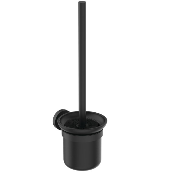 Ideal Standard Bürstengarnitur IOM wandhängend schwarzes satiniertes Glas Silk Black, A7927XG