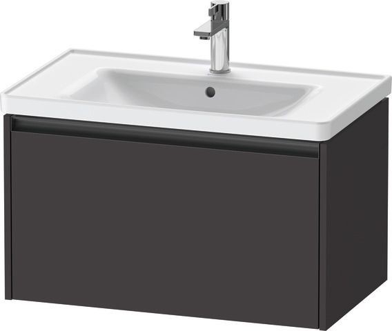 Duravit Ketho.2 Waschtischunterbau wandhängend Graphit Supermatt 784x455x440 mm - K25083080800000