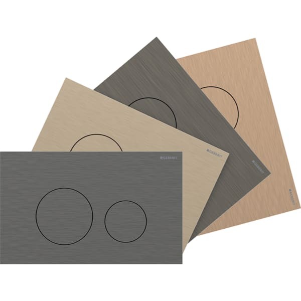 Geberit Sigma40 Betätigungsplatte, rund, 2-Mengen-Spülung, kundenspezifisches Finish:, 004610002