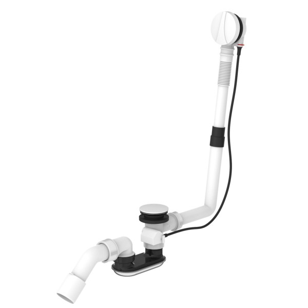 LAUFEN Ab- und Überlaufgarnitur ohne Wannenzulauffunktion, weiß matt lackiert, H2951422680001