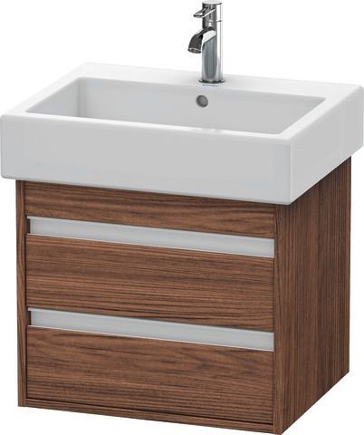 Duravit Ketho Waschtischunterbau wandhängend Nussbaum dunkel Matt 550x440x480 mm - KT663602121
