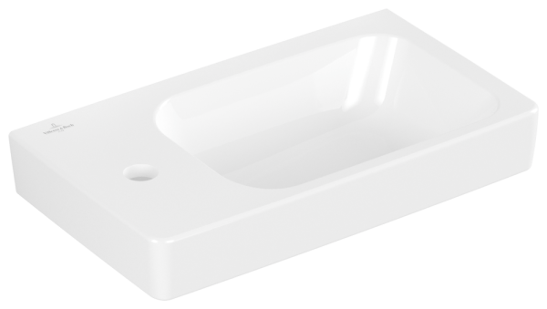 Villeroy & Boch Handwaschbecken Architectura 480x275 mm, Becken rechts , 1 Hahnloch mit Überlauf We