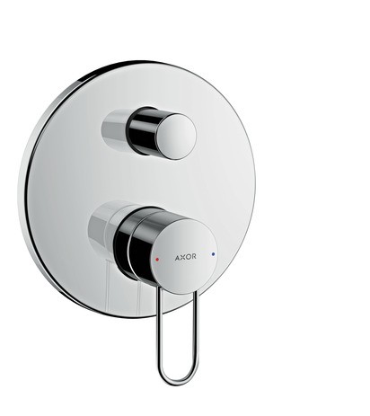 Hansgrohe Wannenmischer Unterputz Axor Uno Fertigset Bügelgriff Brushed Nickel, 38426820 , 38426820