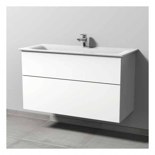 Sanipa 3way Waschtischunterbau zu Ideal Standard Connect Air Waschtisch mit 2 Auszügen, Eiche-Nordic