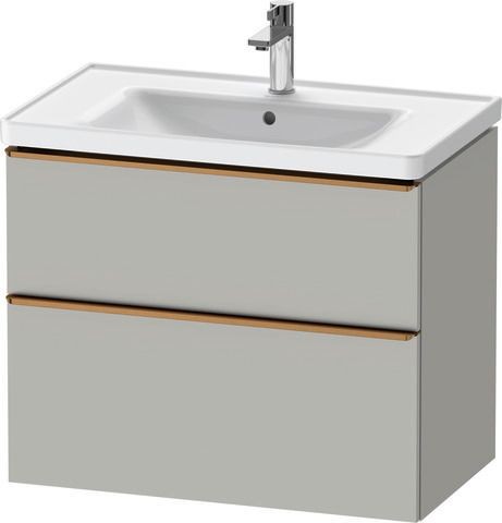 Duravit D-Neo Waschtischunterbau wandhängend Betongrau Matt 784x452x625 mm - DE4355004070000