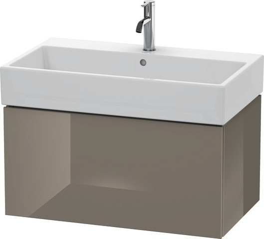 Duravit L-Cube Waschtischunterbau wandhängend Flanell Grau Hochglanz 784x459x394 mm - LC617708989