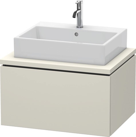 Duravit L-Cube Konsolenwaschtischunterbau wandhängend Taupe Matt 720x547x400 mm - LC581109191