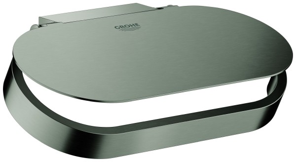 GROHE WC-Papierhalter Selection 41069 mit Deckel hard graphite gebürstet, 41069AL0