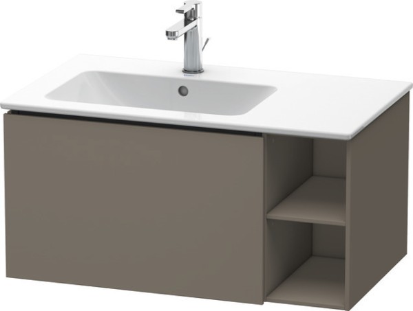 Duravit L-Cube Waschtischunterbau wandhängend Flanell Grau Seidenmatt 820x481x400 mm - LC619109090