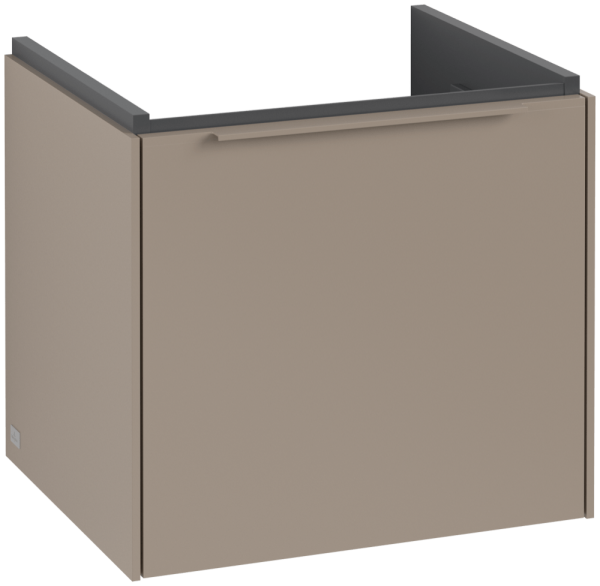Villeroy & Boch Subway 3.0 Waschbeckenunterschrank, 1 Auszug, 473 x 432 x 391,5 mm, Taupe / Taupe