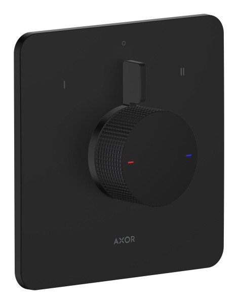 Hansgrohe Brausemischer Unterputz AXOR Citterio C 2 Verbraucher Cubic cut mattschwarz, 49451670